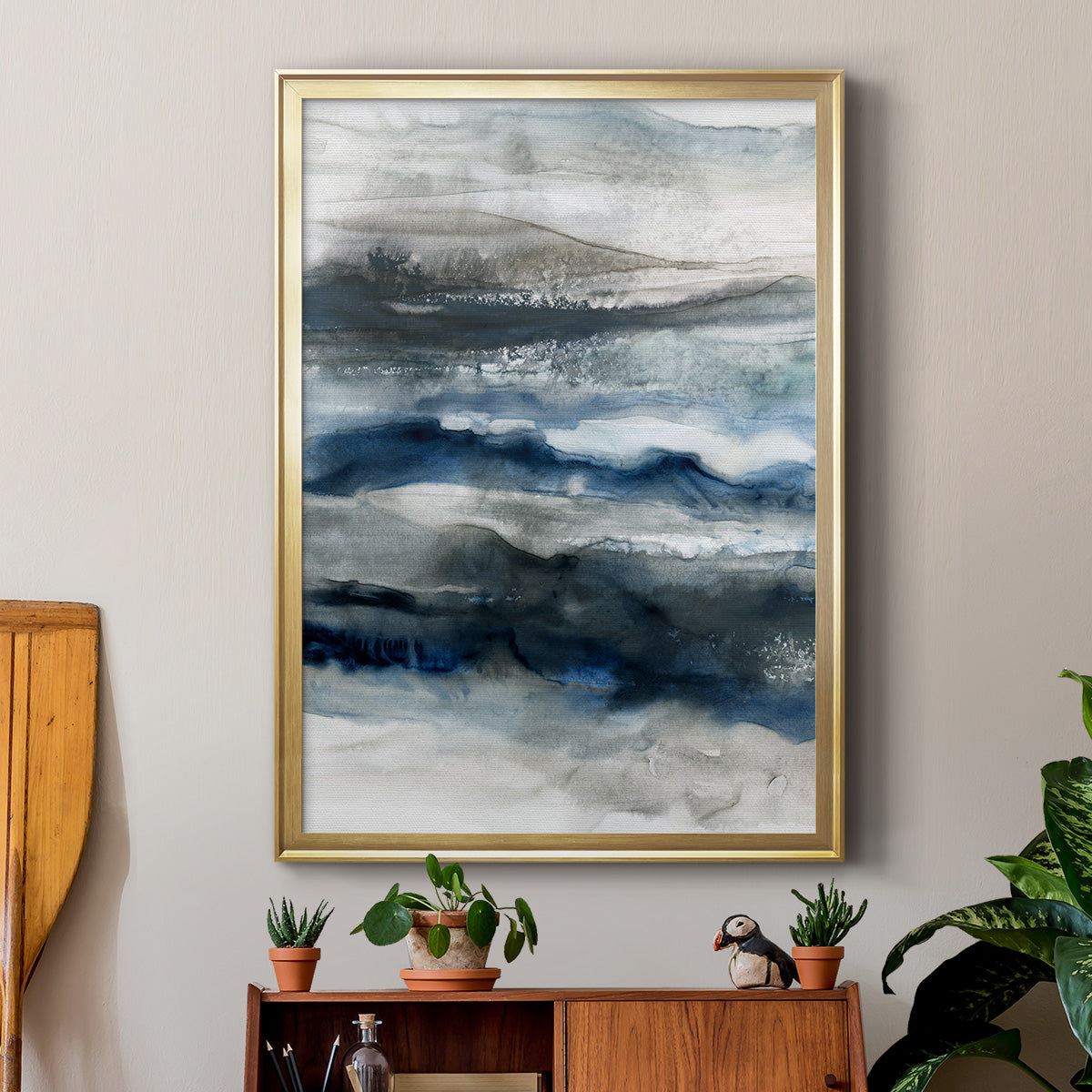 Ocean Depths - Modern Framed Canvas Print
