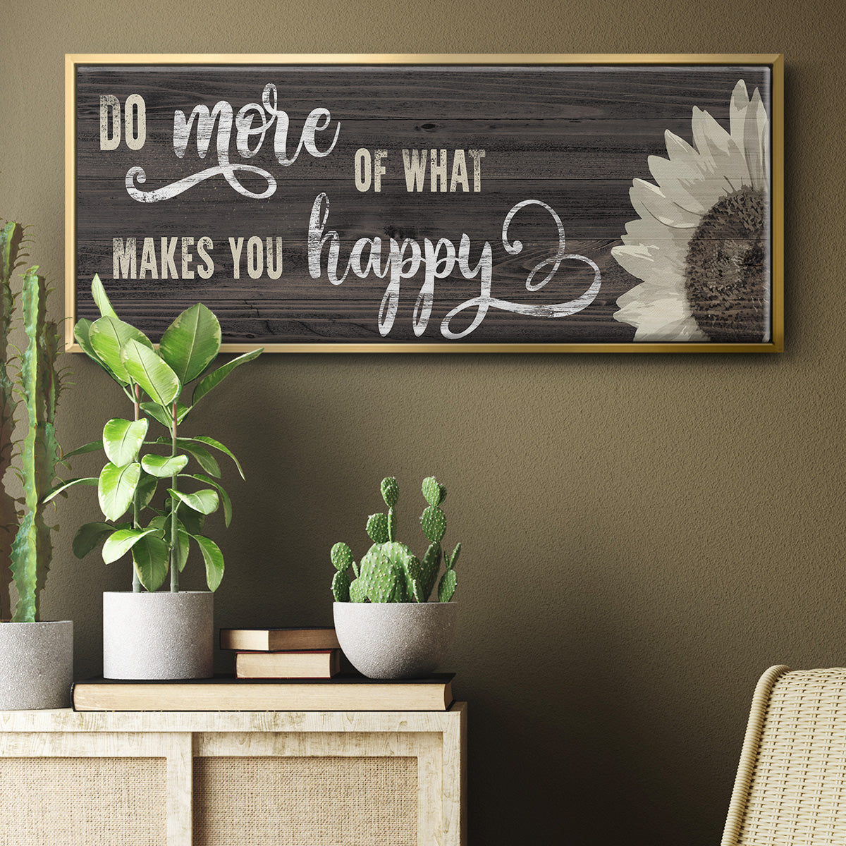 Makes You Happy - Floater Framed Canvas Print