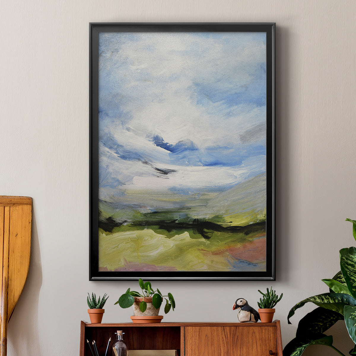 Around The Clouds IV - Modern Framed Canvas Print