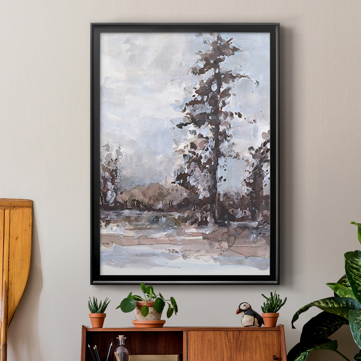 Vintage Tree Moment II - Modern Framed Canvas Print