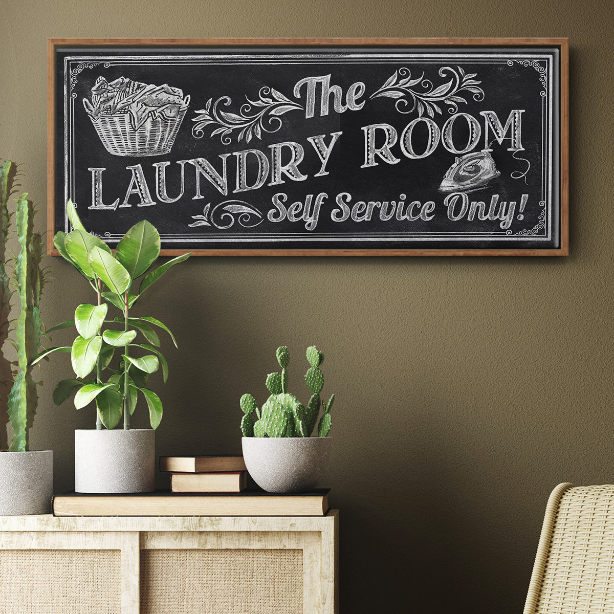 Self Service - Floater Framed Canvas Print