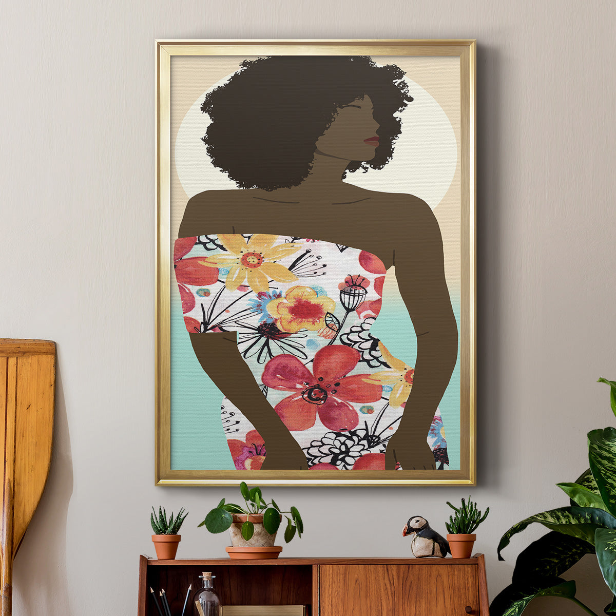 You Go Woman II - Modern Framed Canvas Print