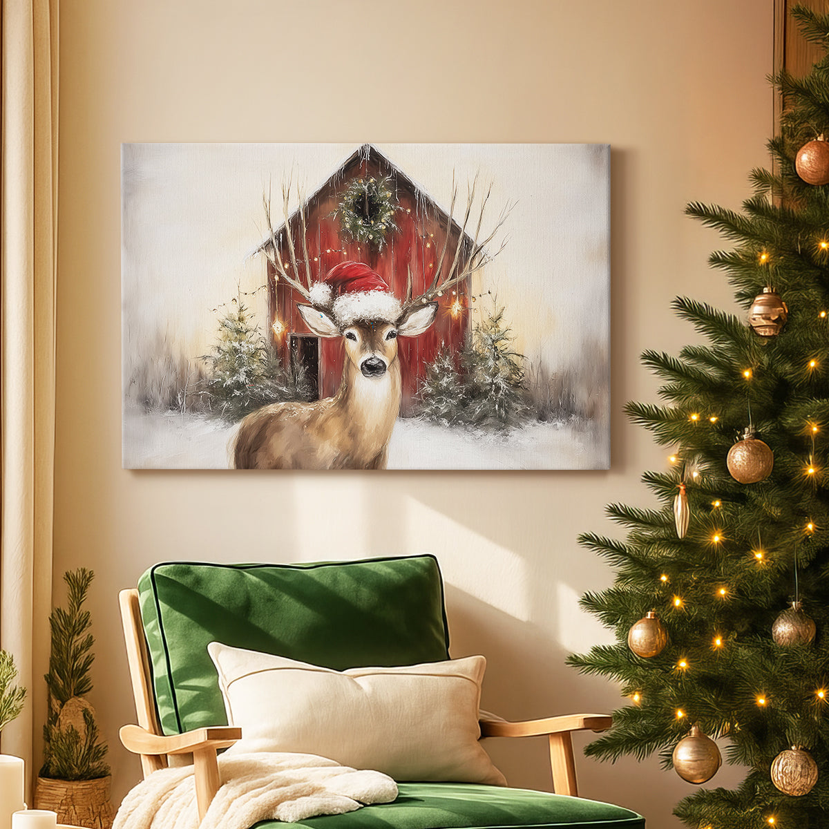 Gilded Manger Serenade - Canvas Art Print
