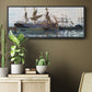 Ships in Harbor, 1873 - Floater Framed Canvas Print