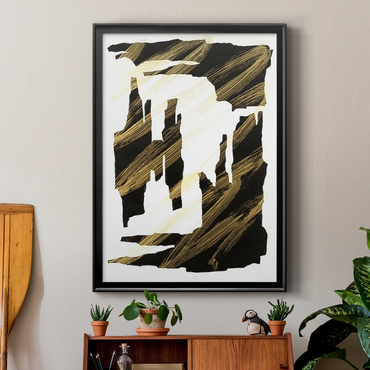 Onyx Obelisks II - Modern Framed Canvas Print