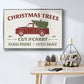 Christmas Farm Sign Collection A - Framed Gallery Wrapped Canvas in Floating Frame