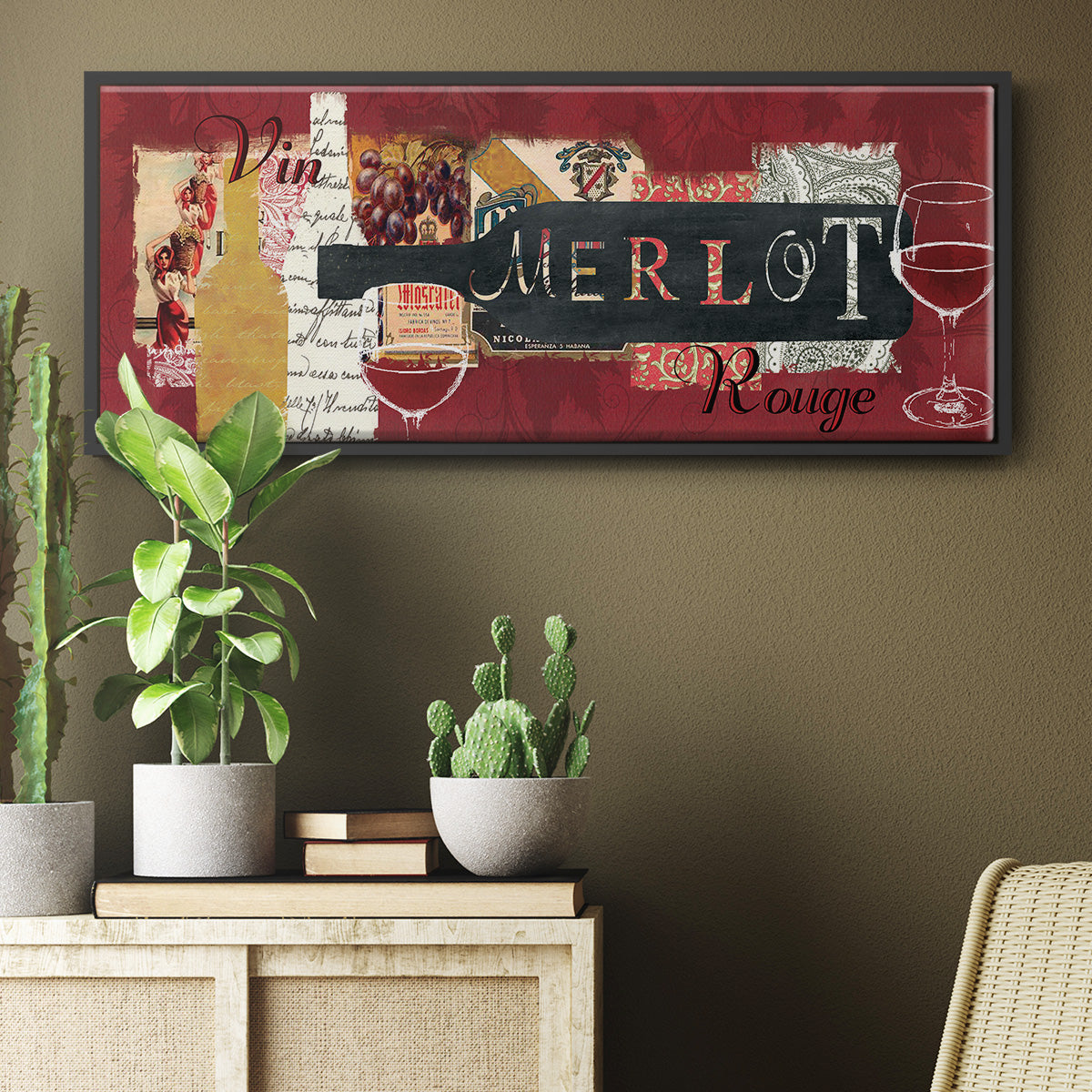 Merlot - Floater Framed Canvas Print