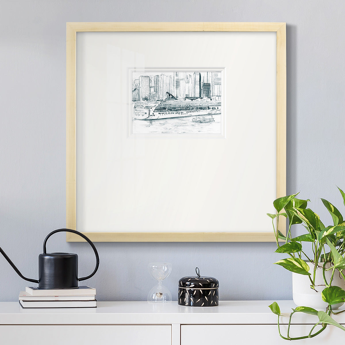 Ferryboats II Premium Framed Print Double Matboard