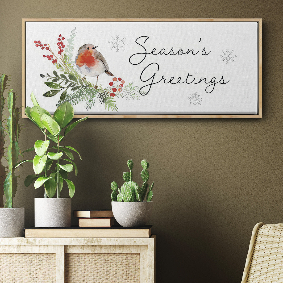 Winter Visitor Collection D - Floater Framed Canvas Print