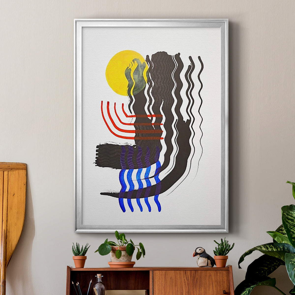 Shifting II - Modern Framed Canvas Print