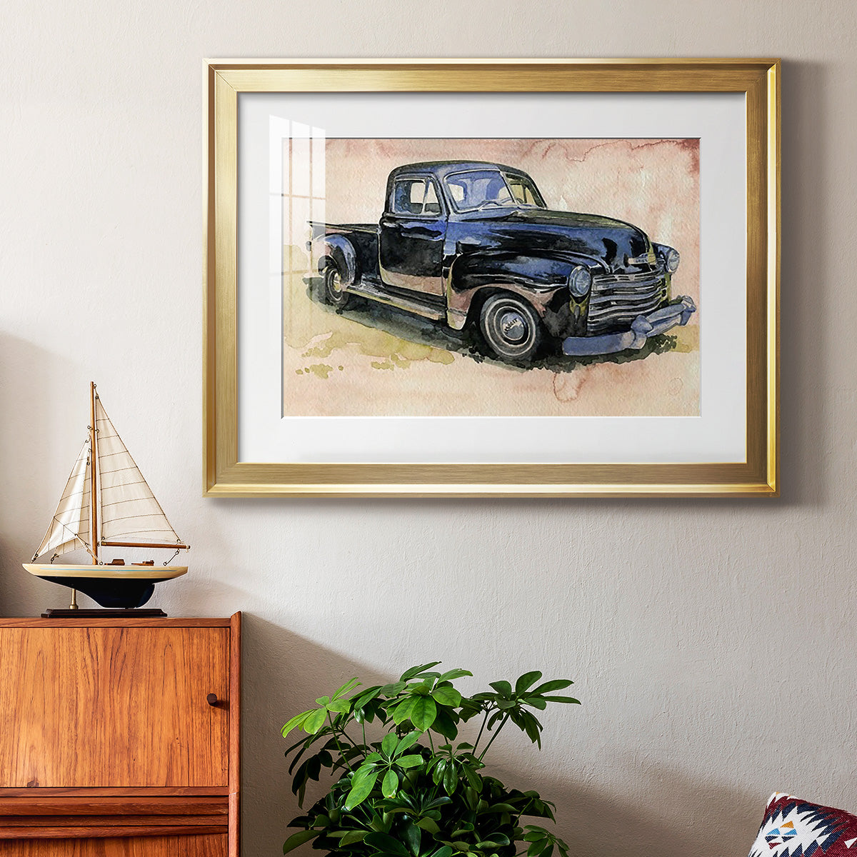 Antique Pickup II Premium Framed Print - Ready to Hang