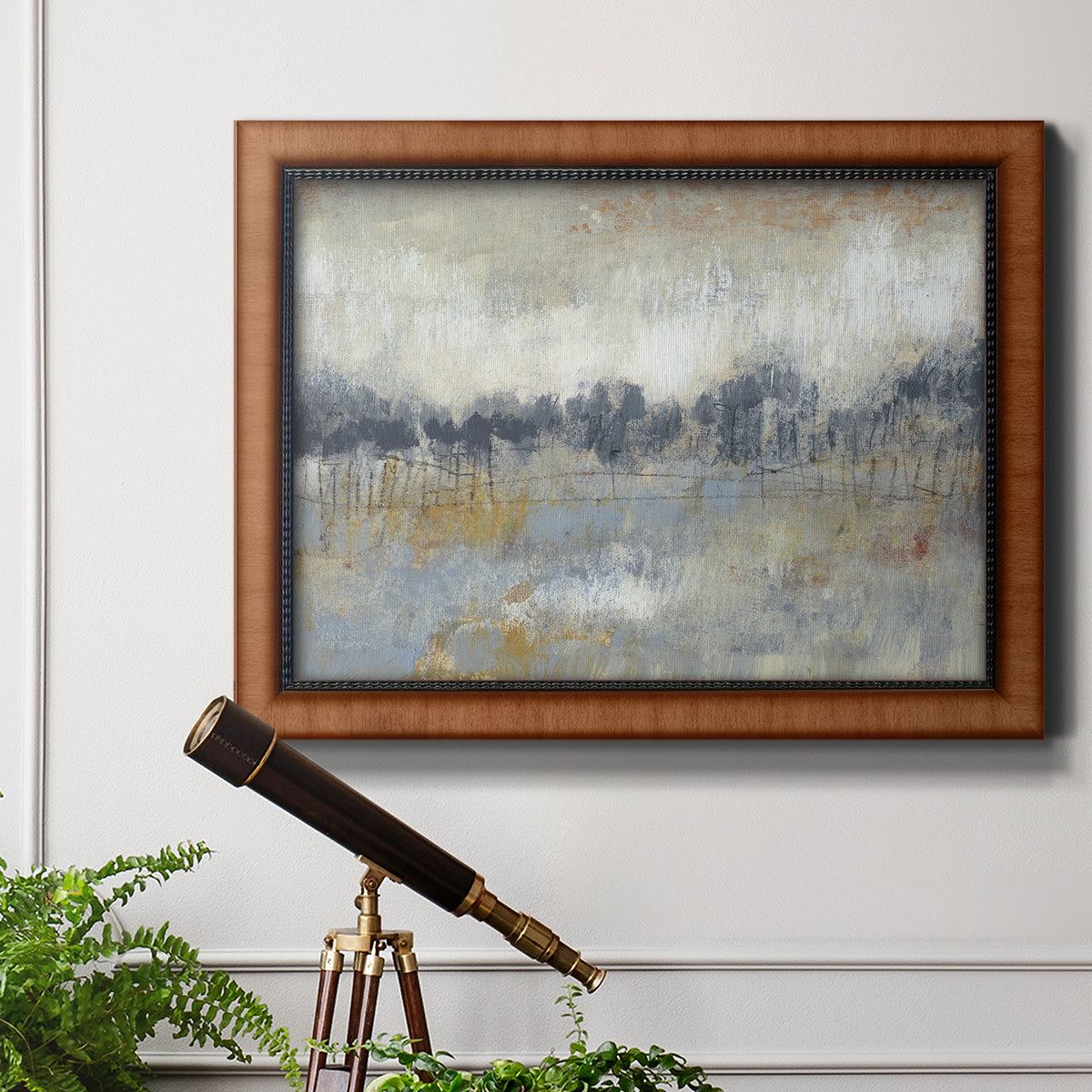 Cool Grey Horizon II Premium Framed Canvas- Ready to Hang