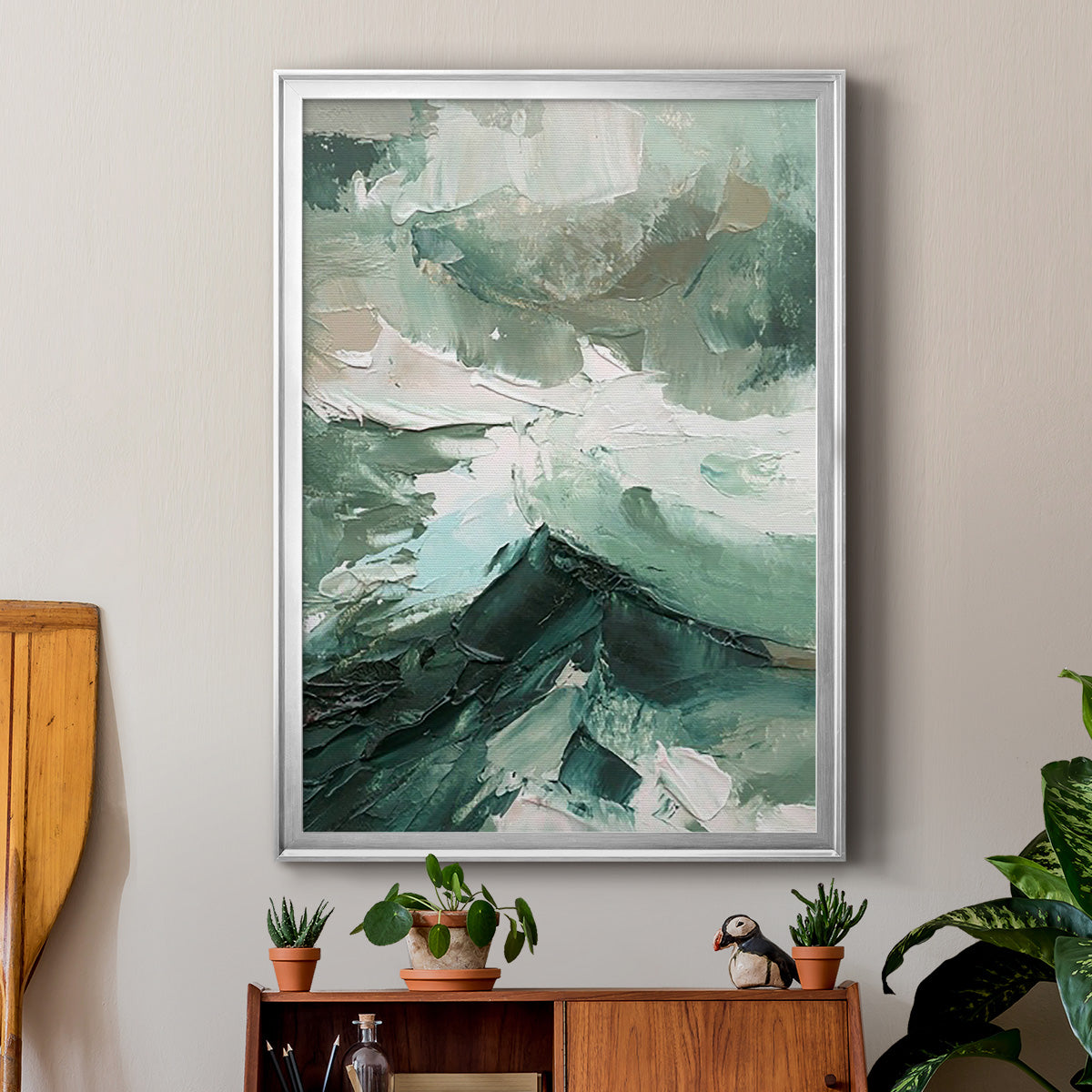 Crashing II - Modern Framed Canvas Print