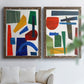 Colorful Shapes I - Premium Framed Canvas 2 Piece Set - Ready to Hang