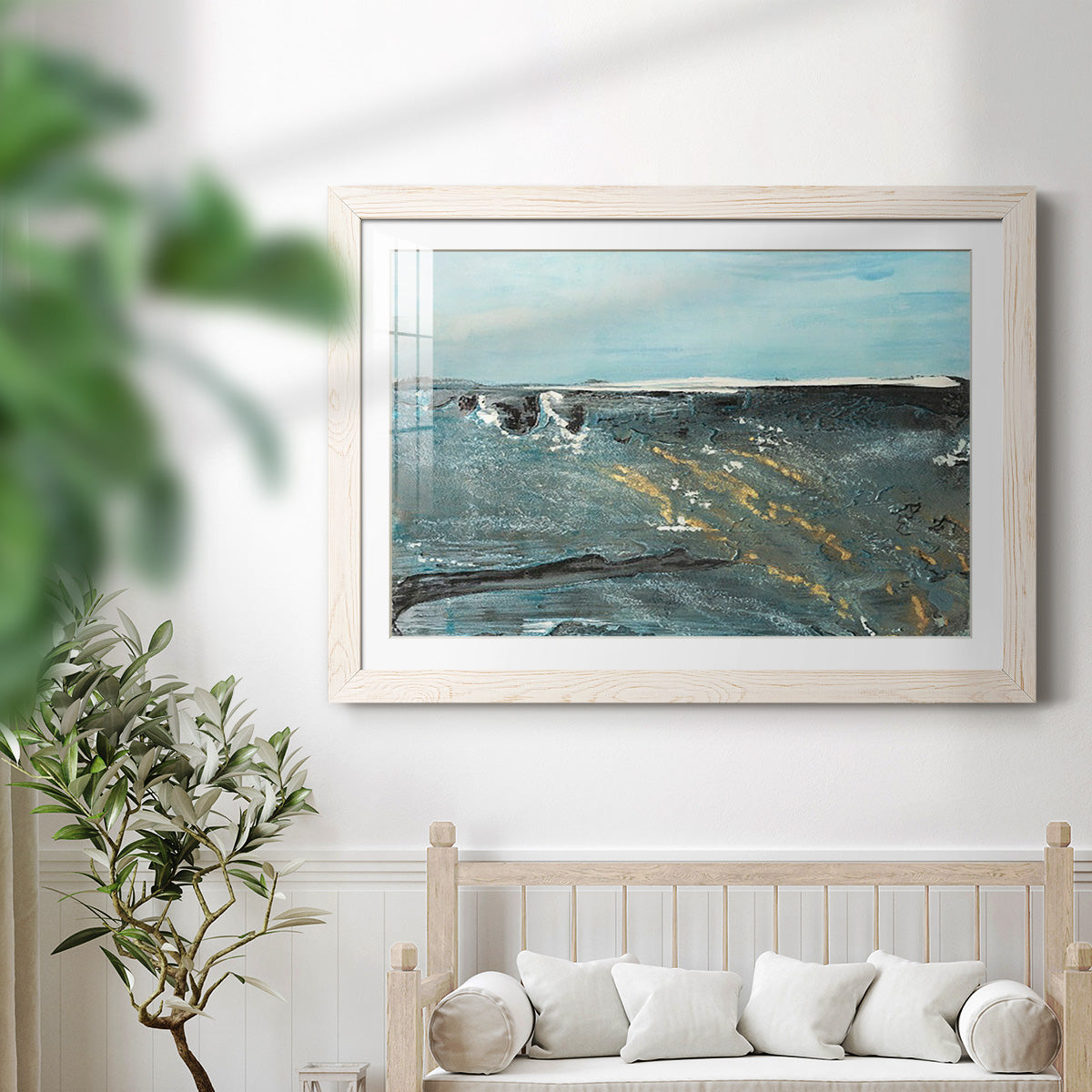 Flow of Love in Ocean II - Barnwood Framed Art Print