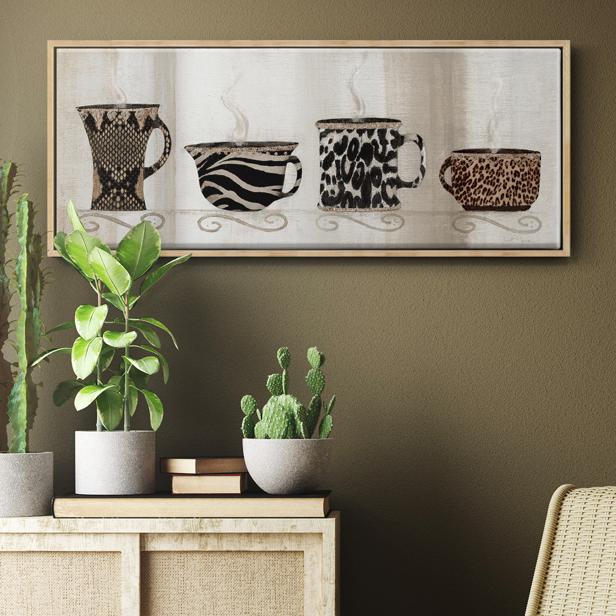 Coffee Skins II - Floater Framed Canvas Print