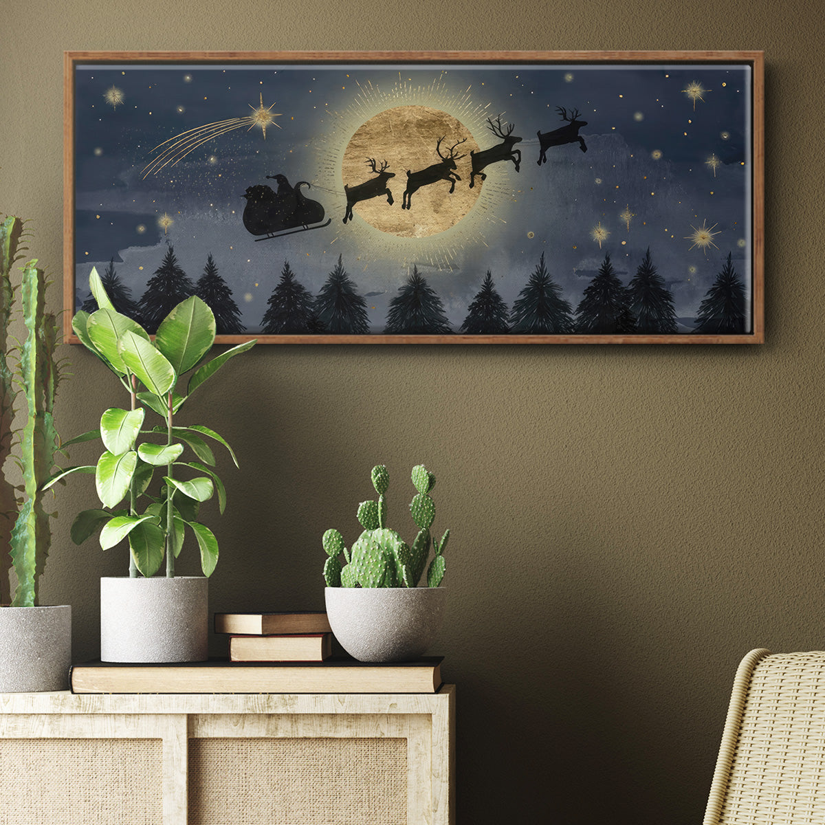 Celestial Christmas Collection D - Floater Framed Canvas Print
