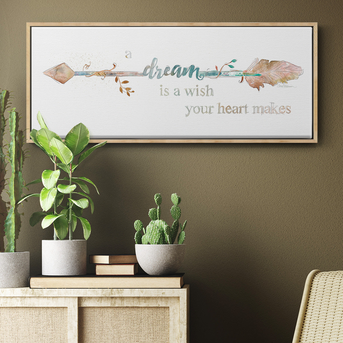 Dream Arrow - Floater Framed Canvas Print