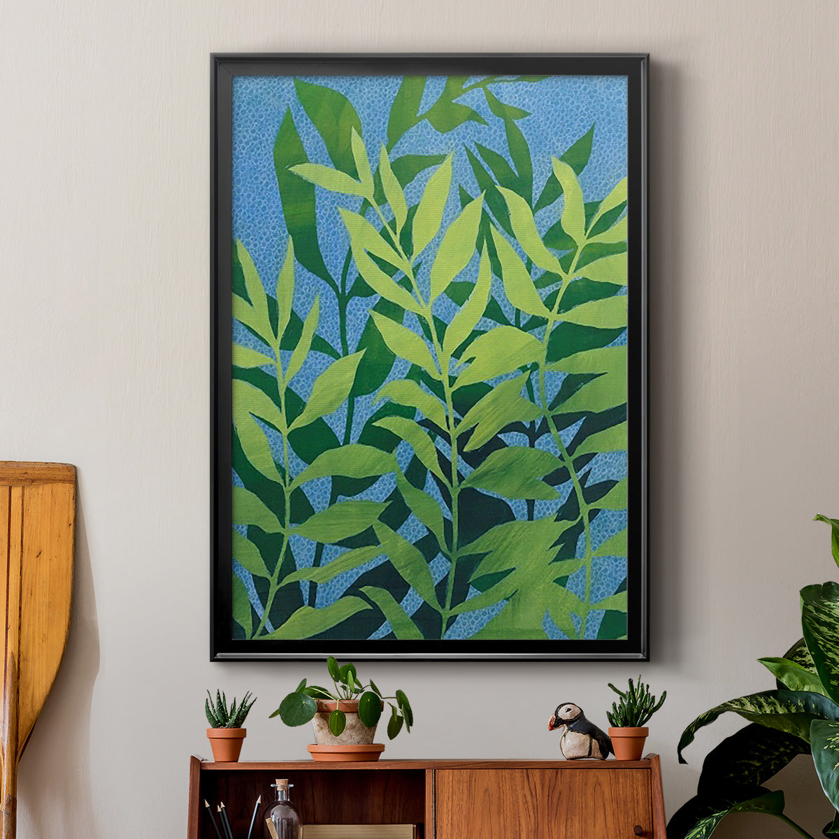 Ocean Vines II - Modern Framed Canvas Print