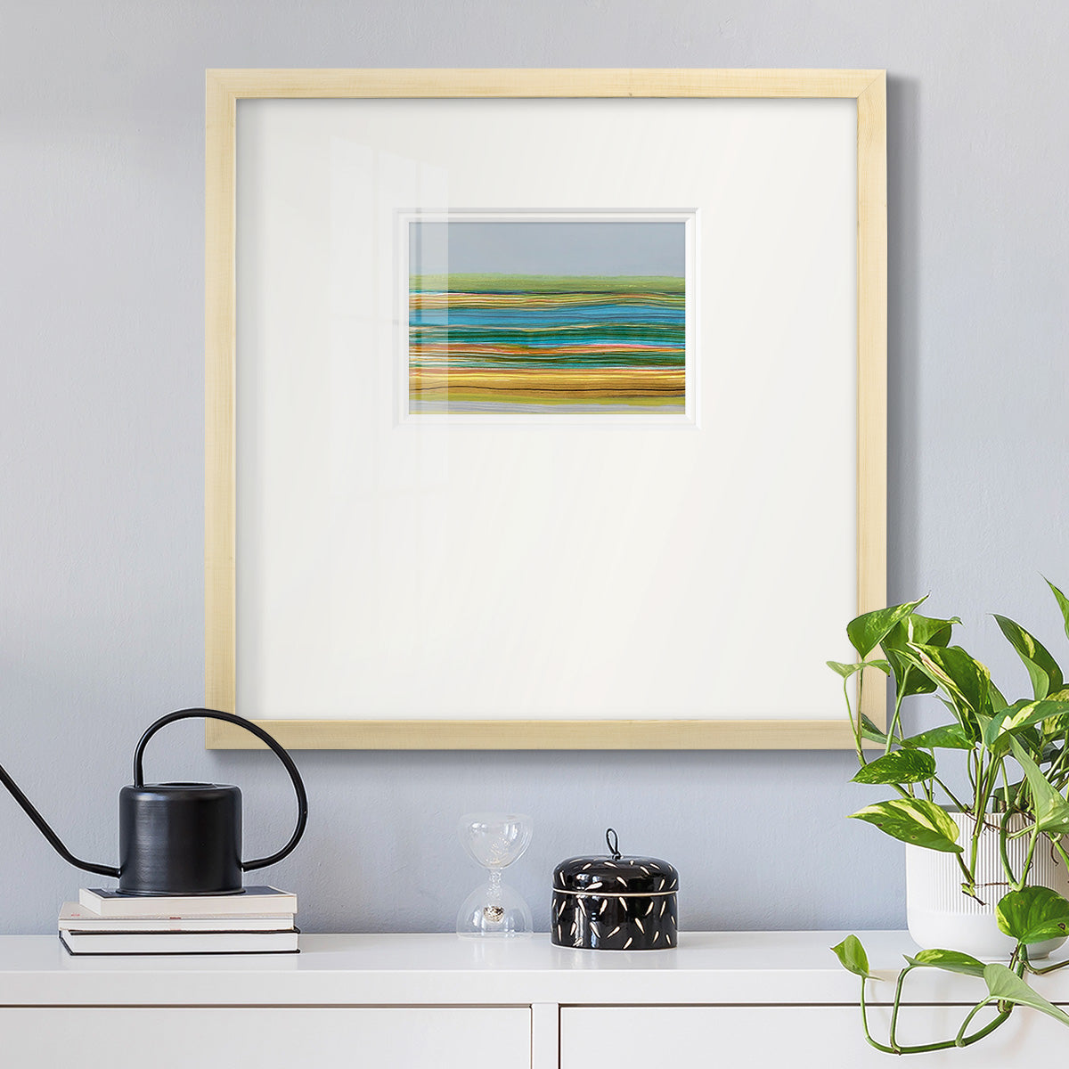 Parallel Striae II Premium Framed Print Double Matboard