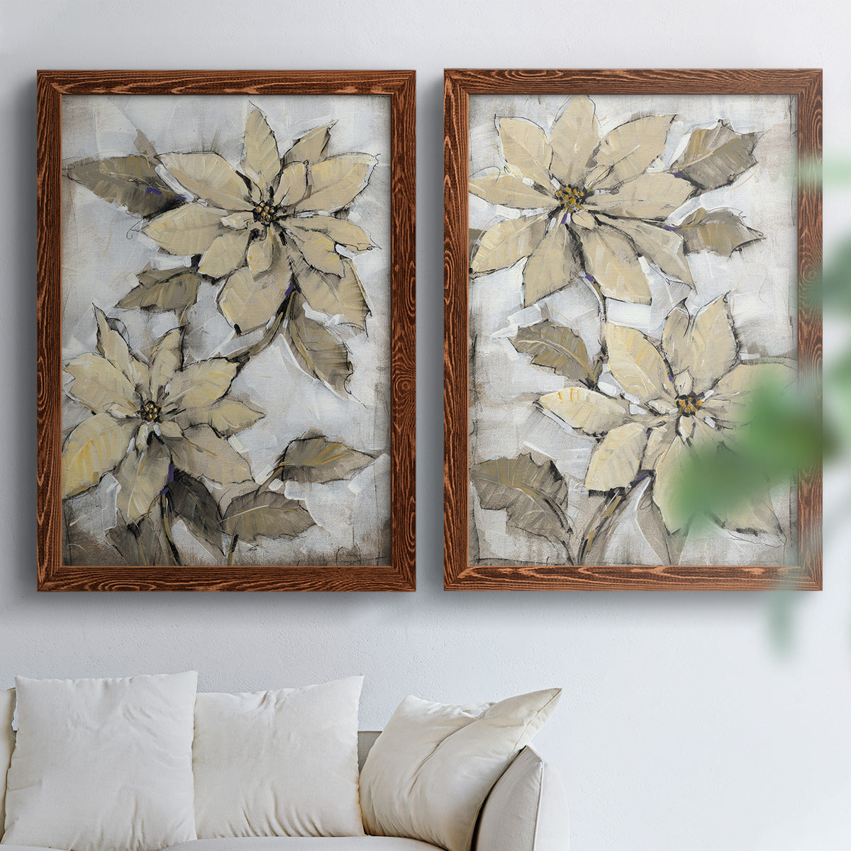 Poinsettia Study I - Premium Framed Canvas - Ready to Hang