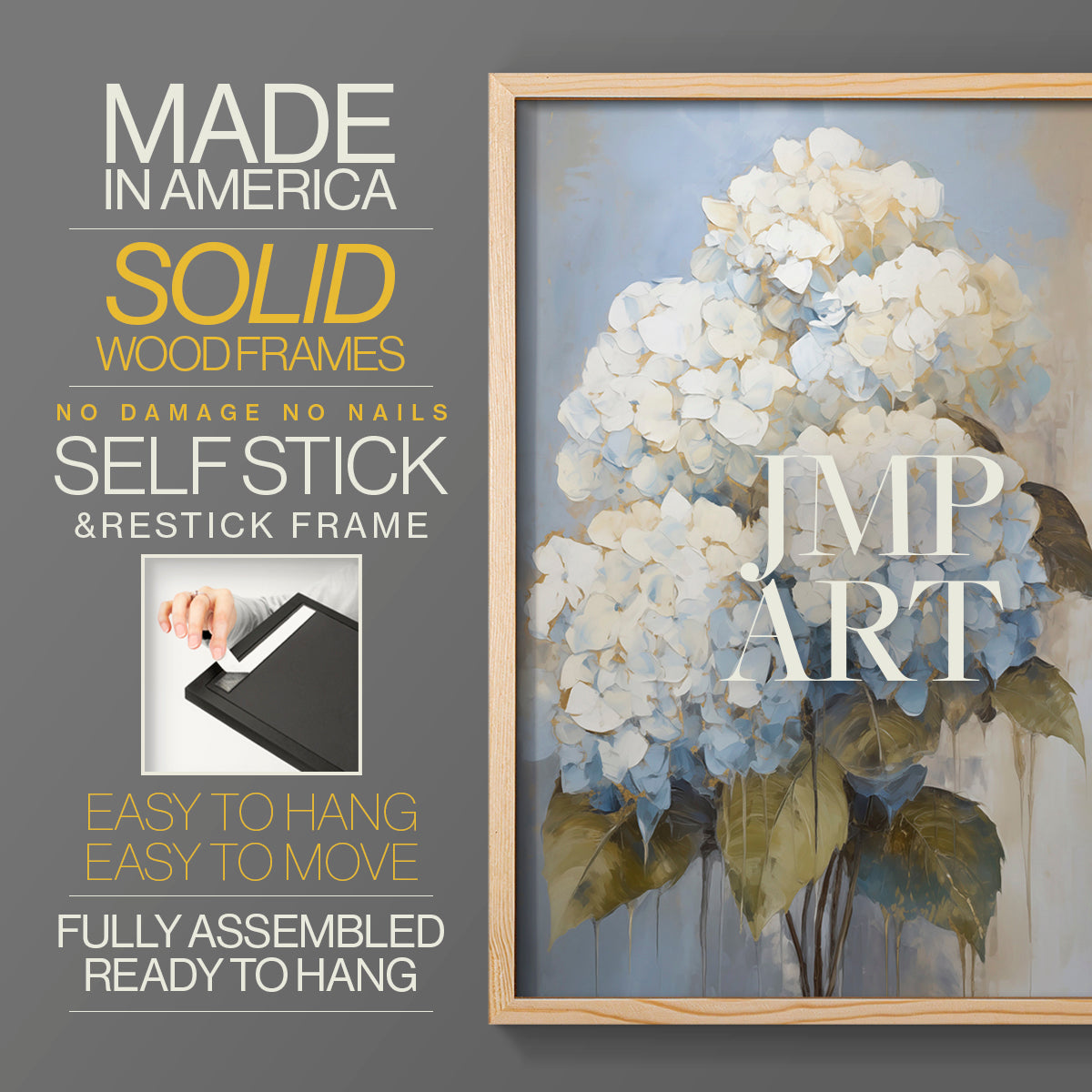 Floral Study Series XLIII - Restickable Framed Art Set