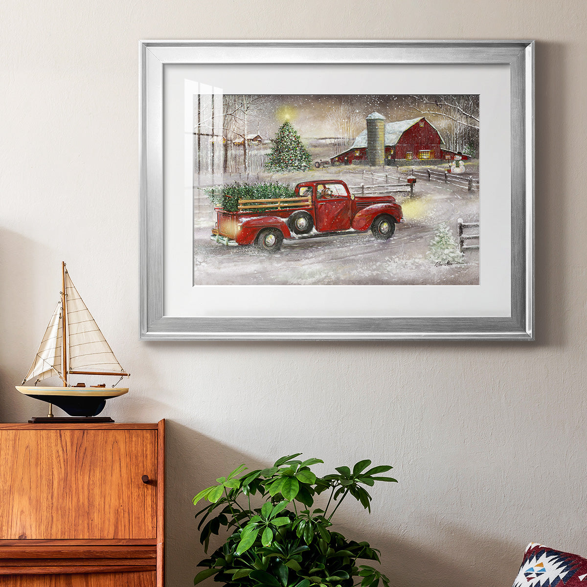 Making Christmas Memories - Modern Framed Art Print