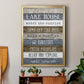 Simple Lake Rules - Modern Framed Canvas Print