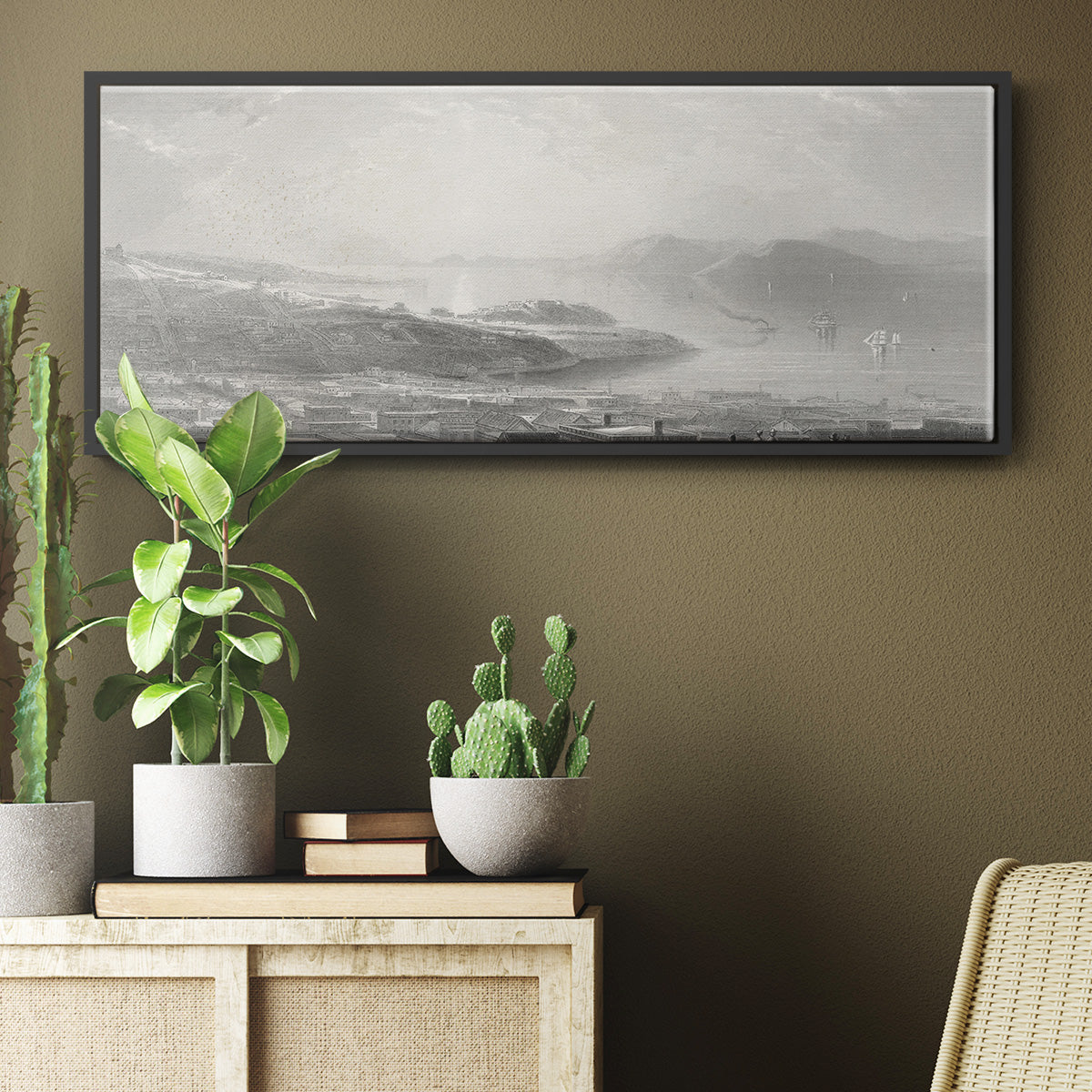 Golden Gate - Floater Framed Canvas Print