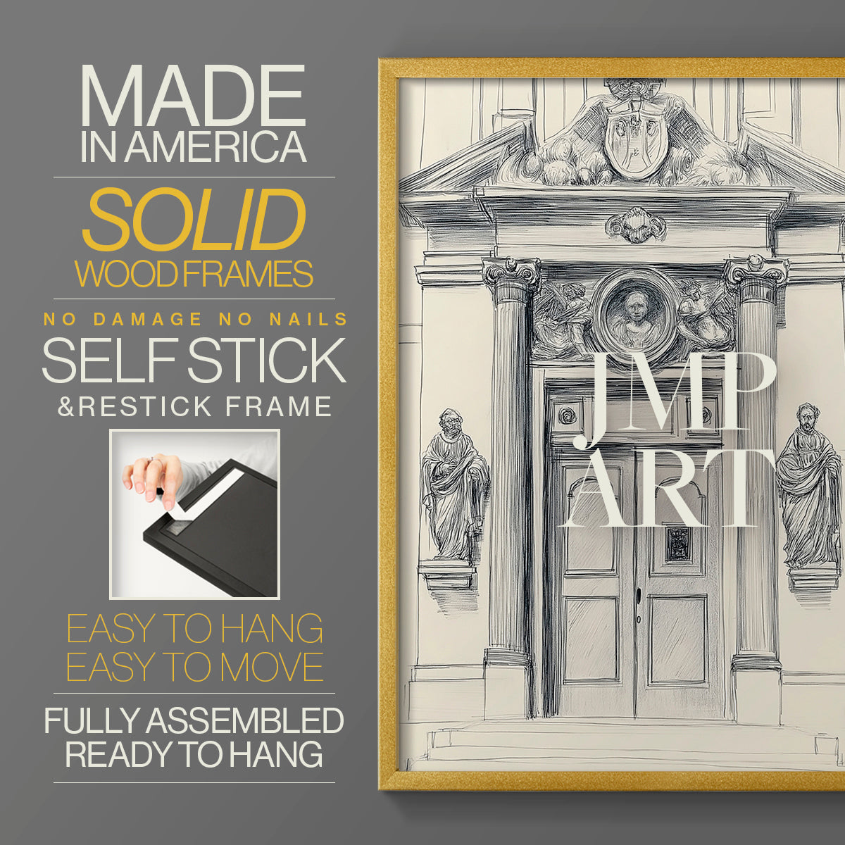 Landscape Study Series V - Restickable Framed Art Set