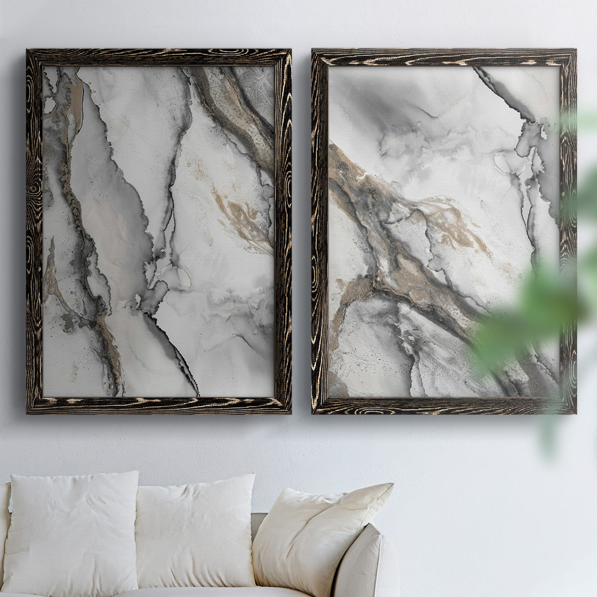 Abstract Ink Fantasy I - Premium Framed Canvas 2 Piece Set - Ready to Hang