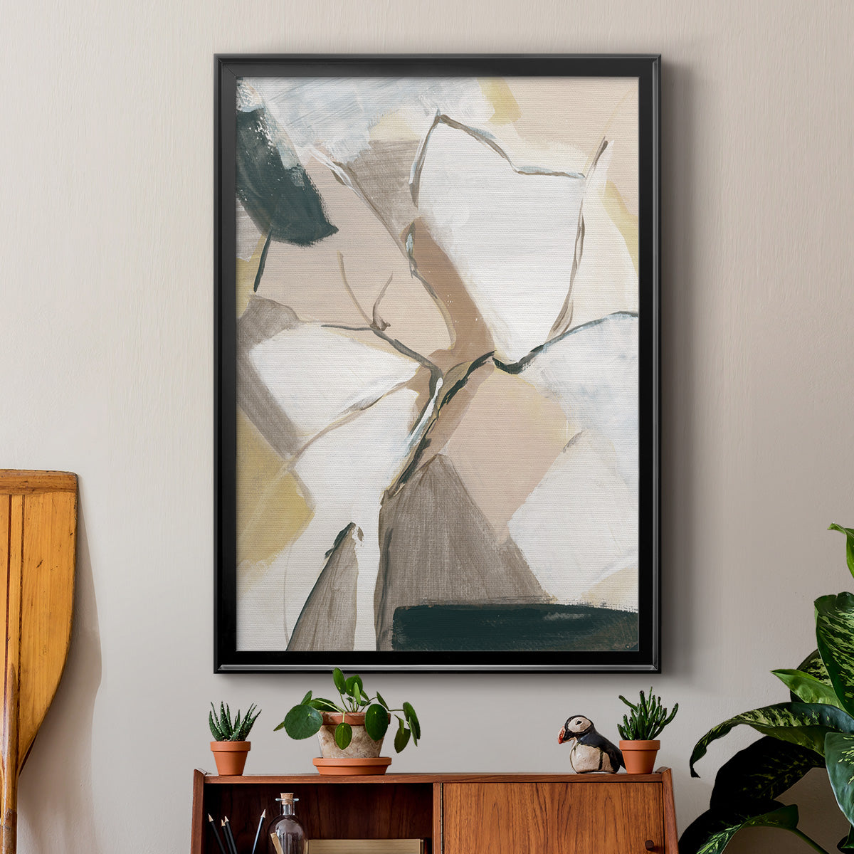 Marble Lines I - Modern Framed Canvas Print
