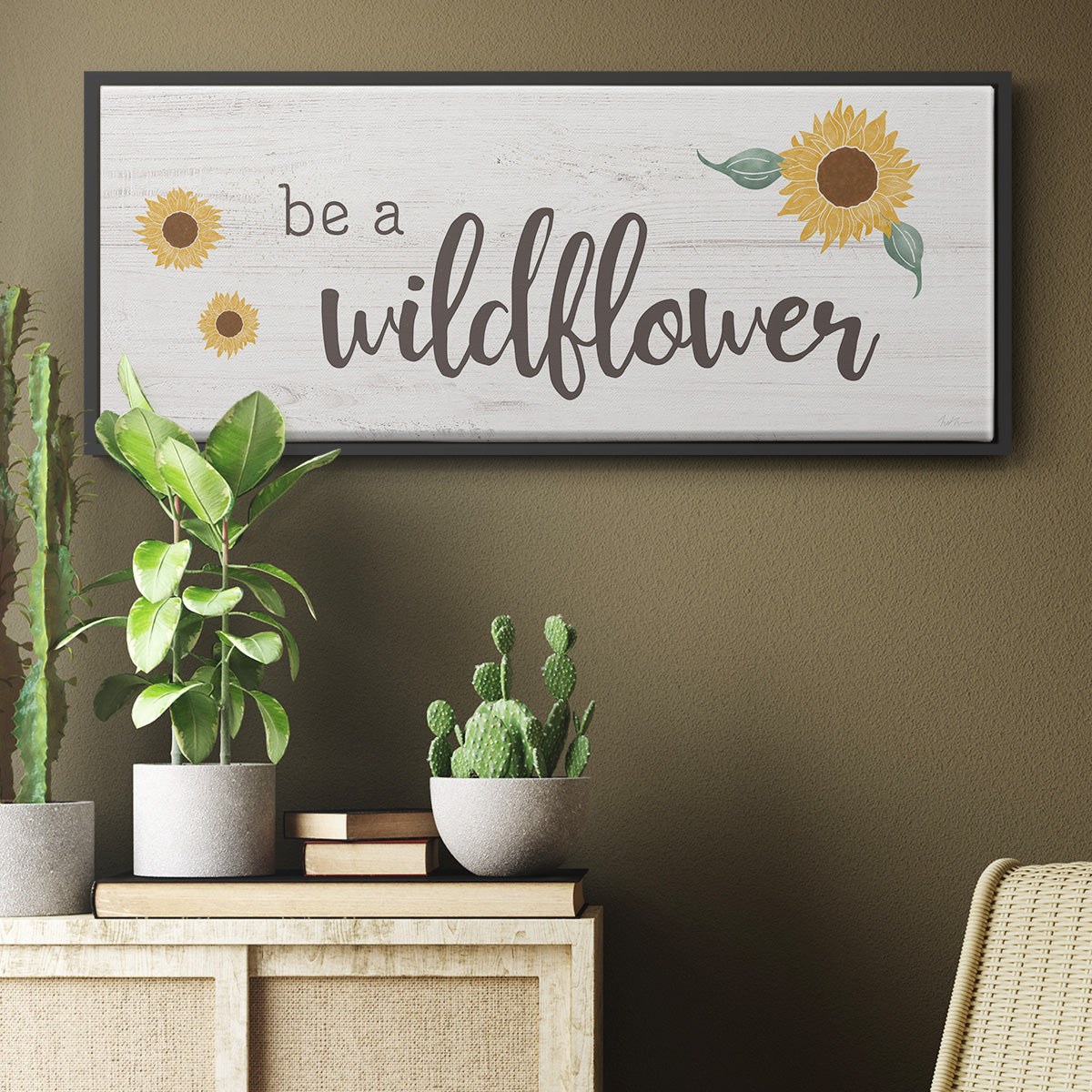 Be a Wildflower - Floater Framed Canvas Print