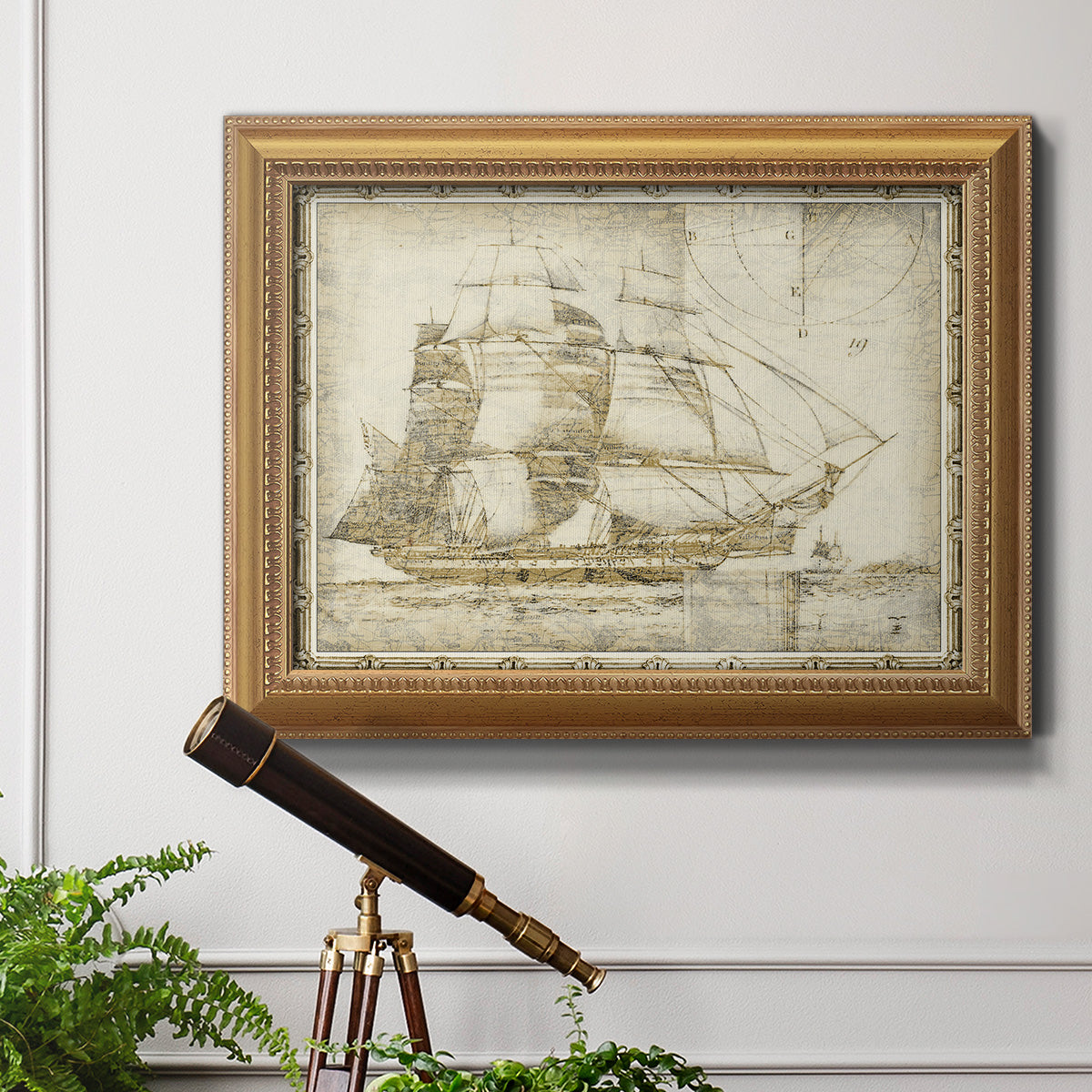 Ghost Ship I Premium Framed Canvas- Ready to Hang