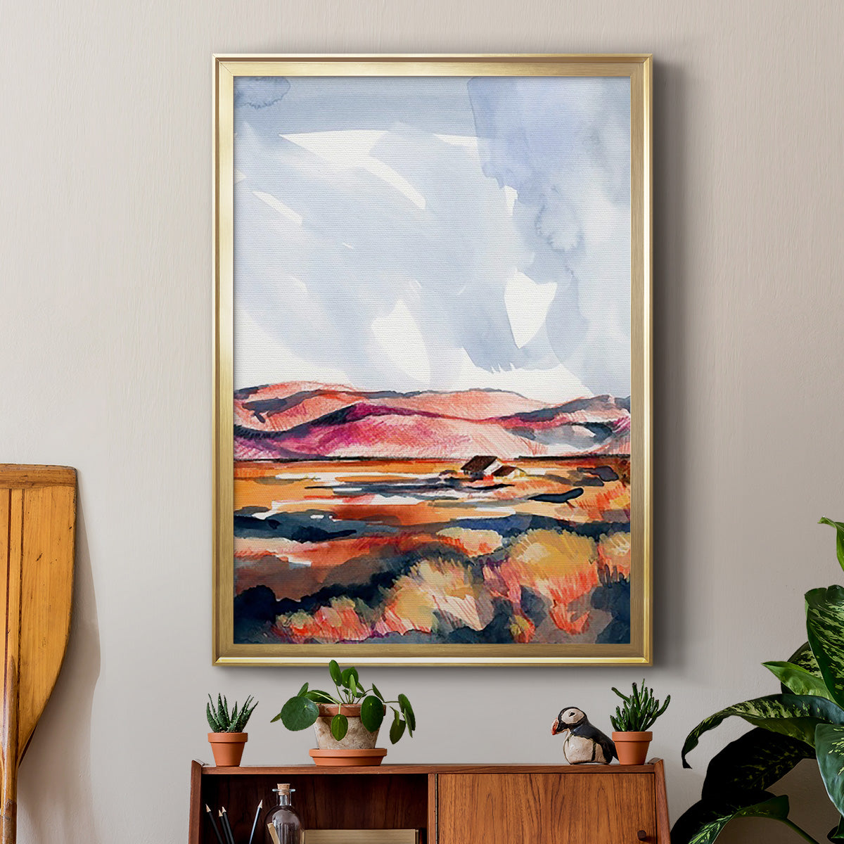 Chromatic Landscapes I - Modern Framed Canvas Print