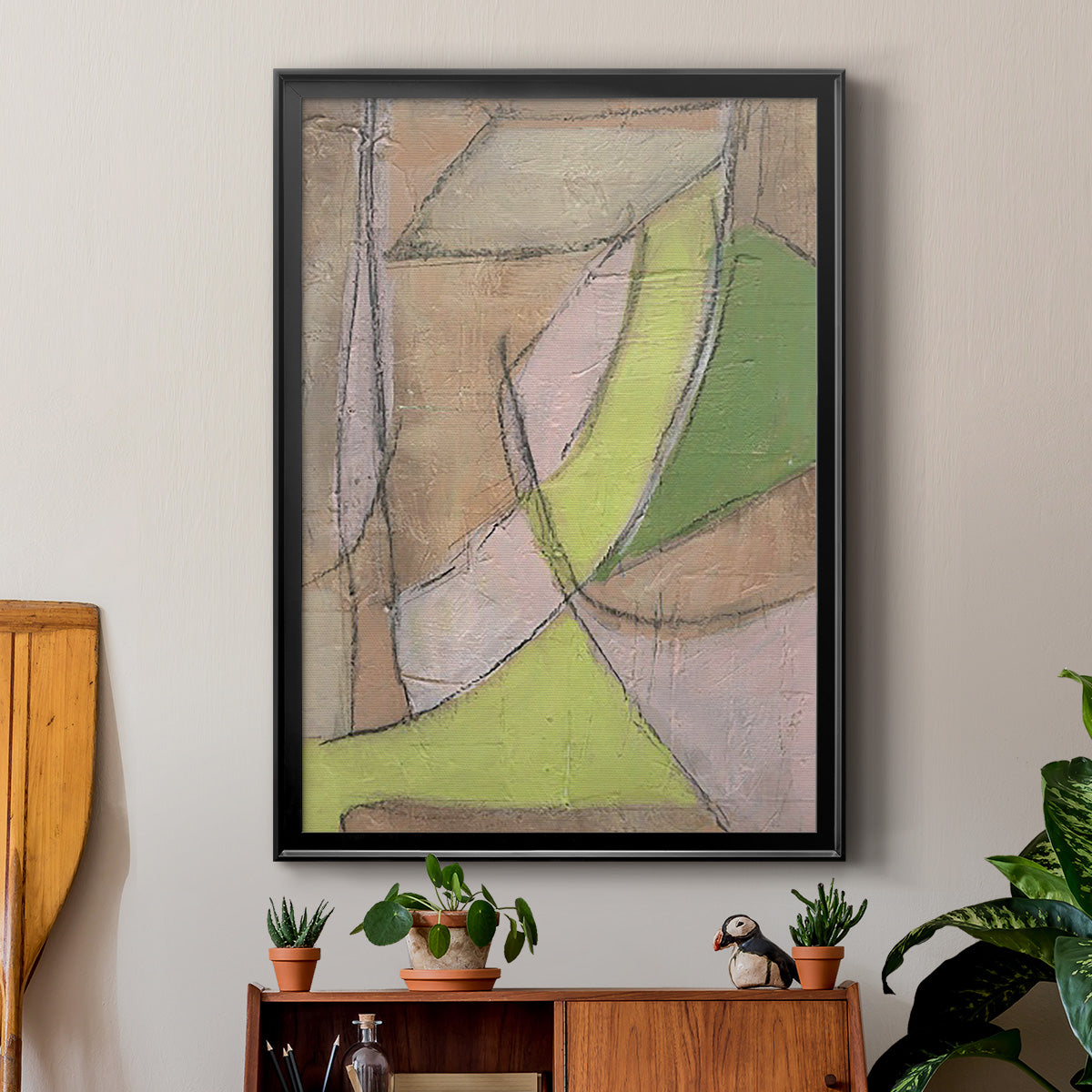 Many Layers II - Modern Framed Canvas Print
