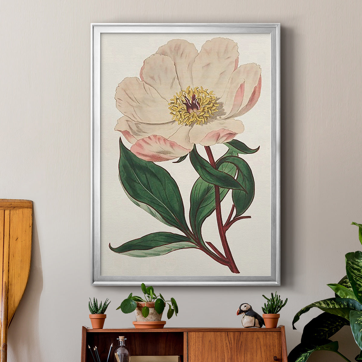 Pink Floral Mix VII - Modern Framed Canvas Print