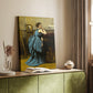 Canvas art print of a refined female figure with gentle tones and calm expression styled in a home decor setting.