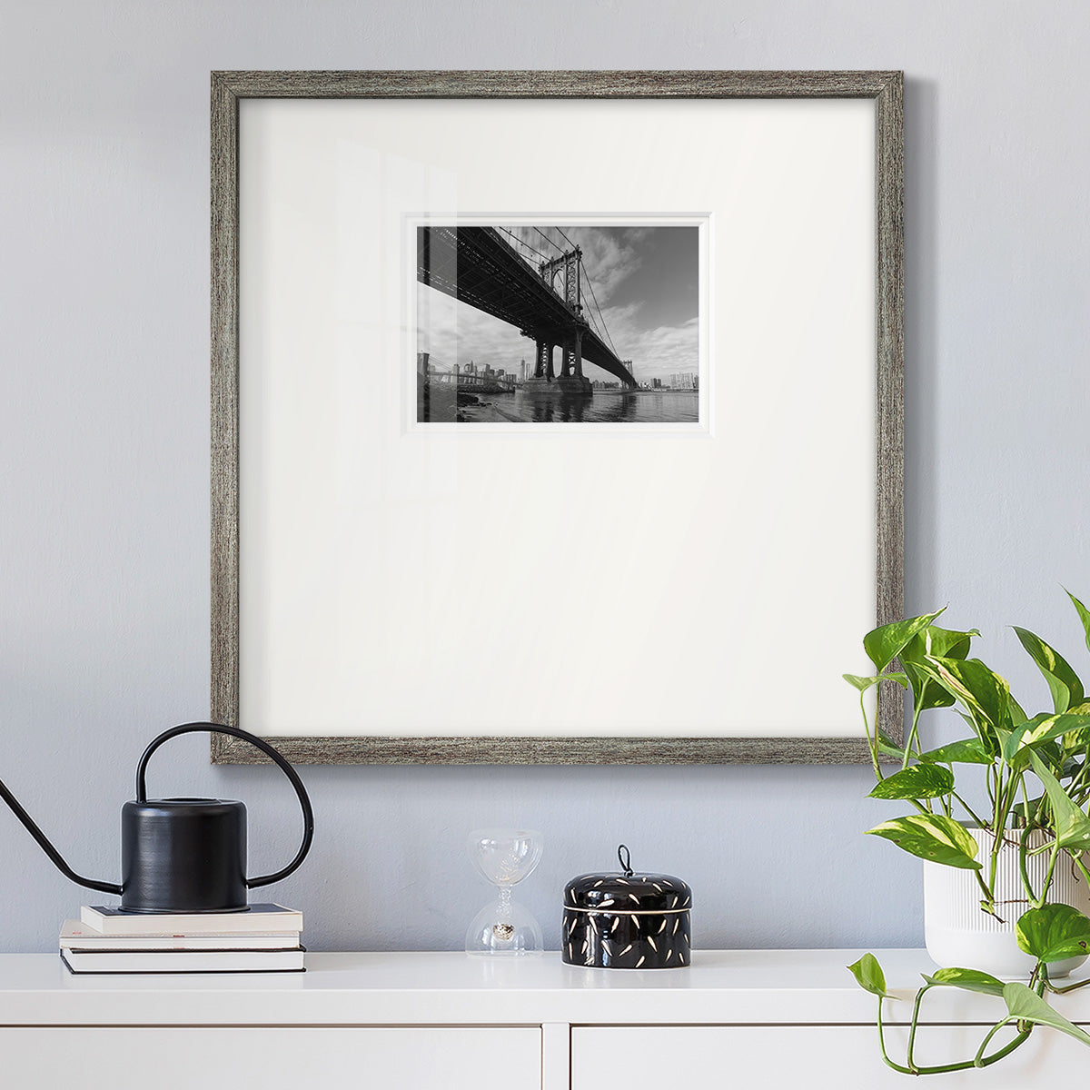 Manhattan Bridge Premium Framed Print Double Matboard