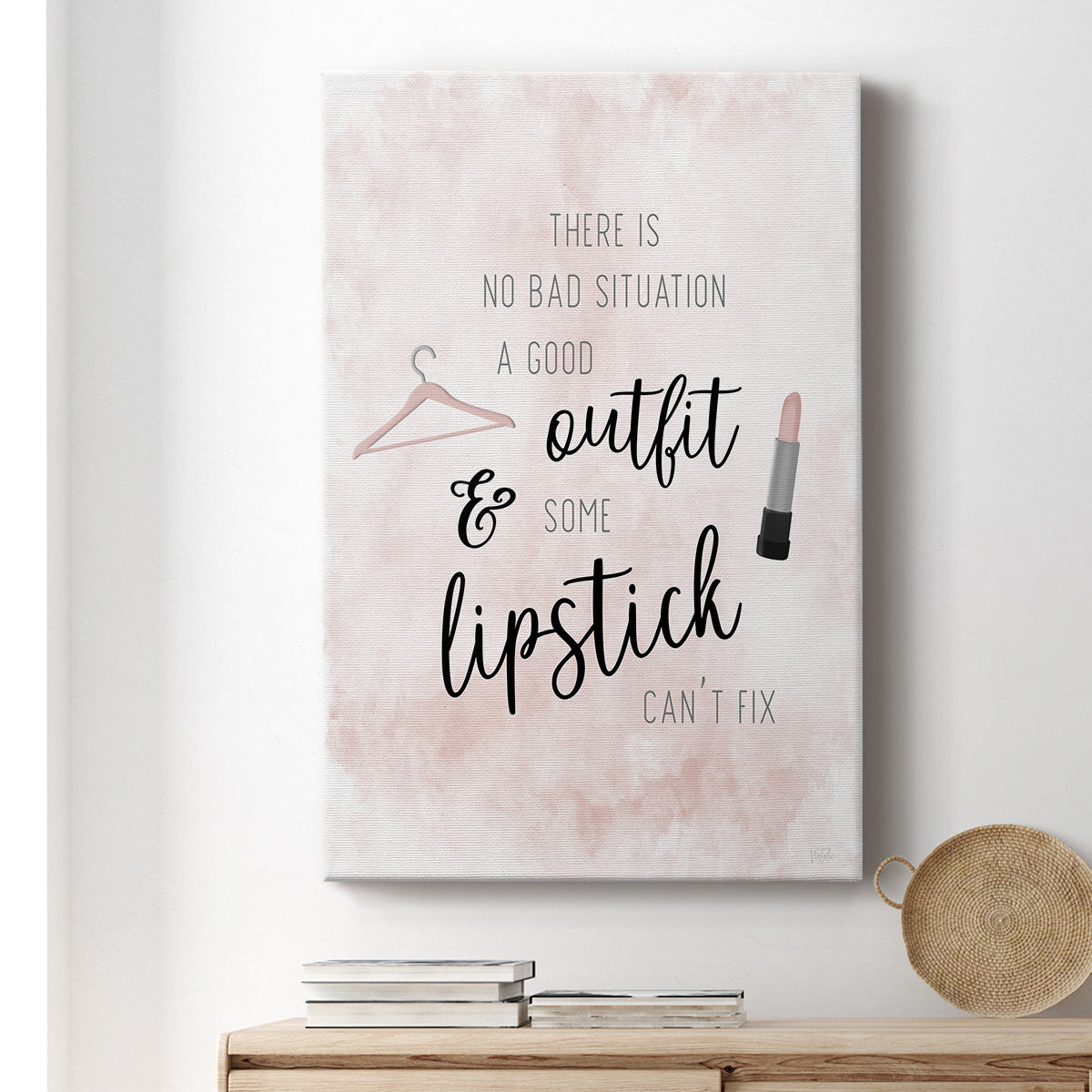 Outfit and Lipstick - Canvas Art Print