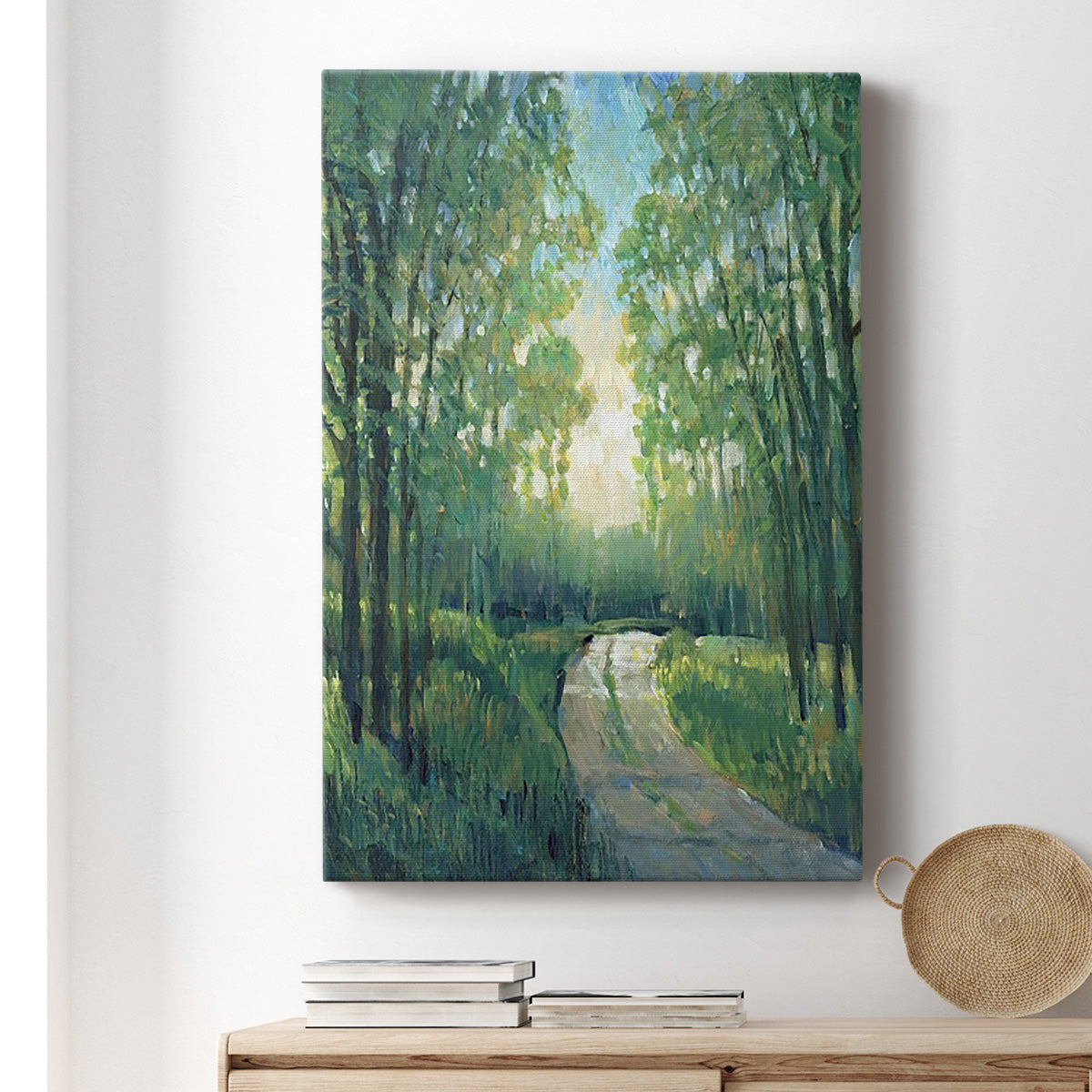 Golden Light Pathways II - Canvas Art Print