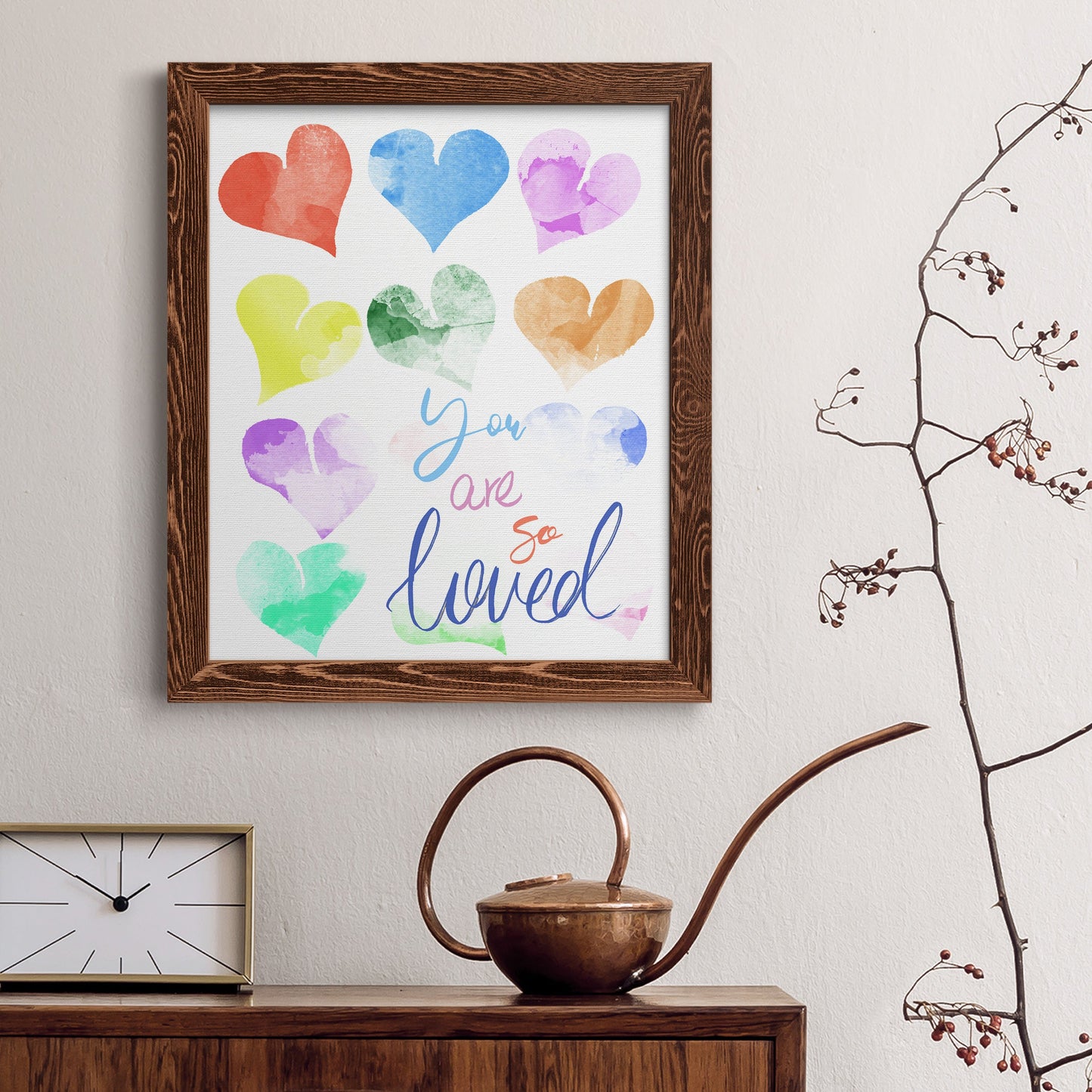 You Are So Loved - Barnwood Framed Canvas Print