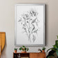 Wild Roses Sketch - Modern Framed Canvas Print