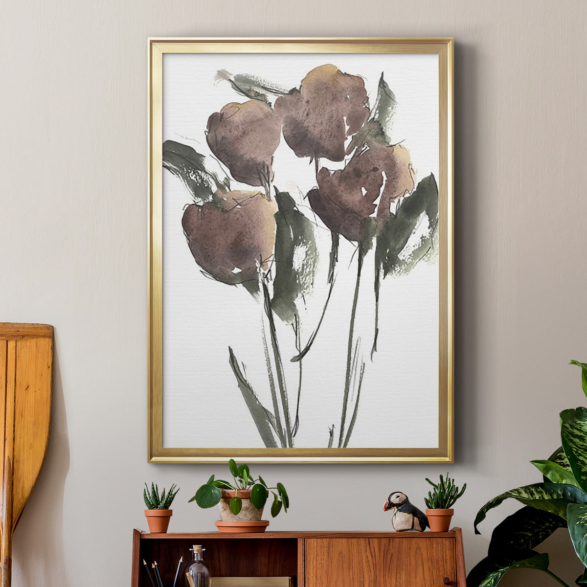 Growing Wild II - Modern Framed Canvas Print