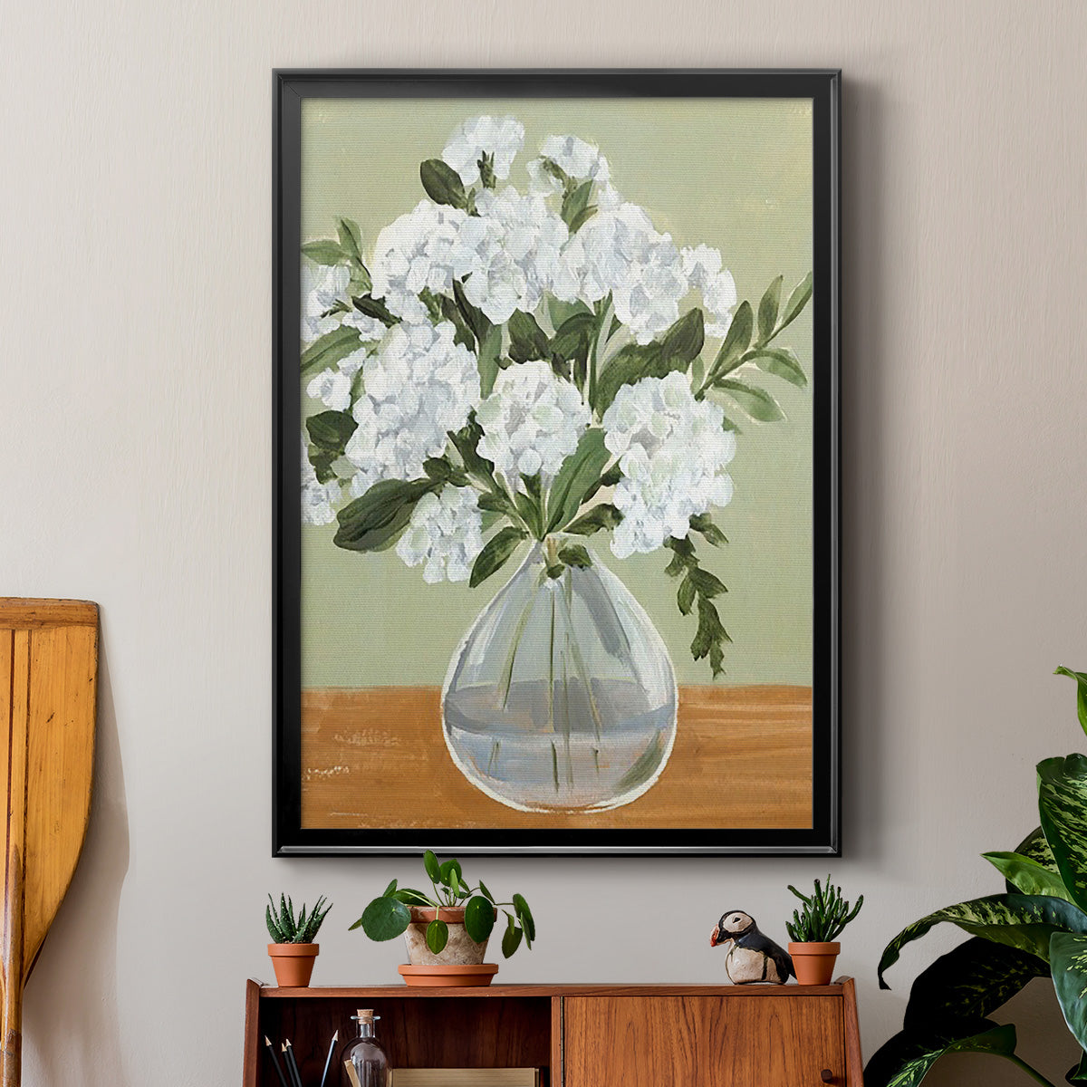 Vased Viburnum I - Modern Framed Canvas Print