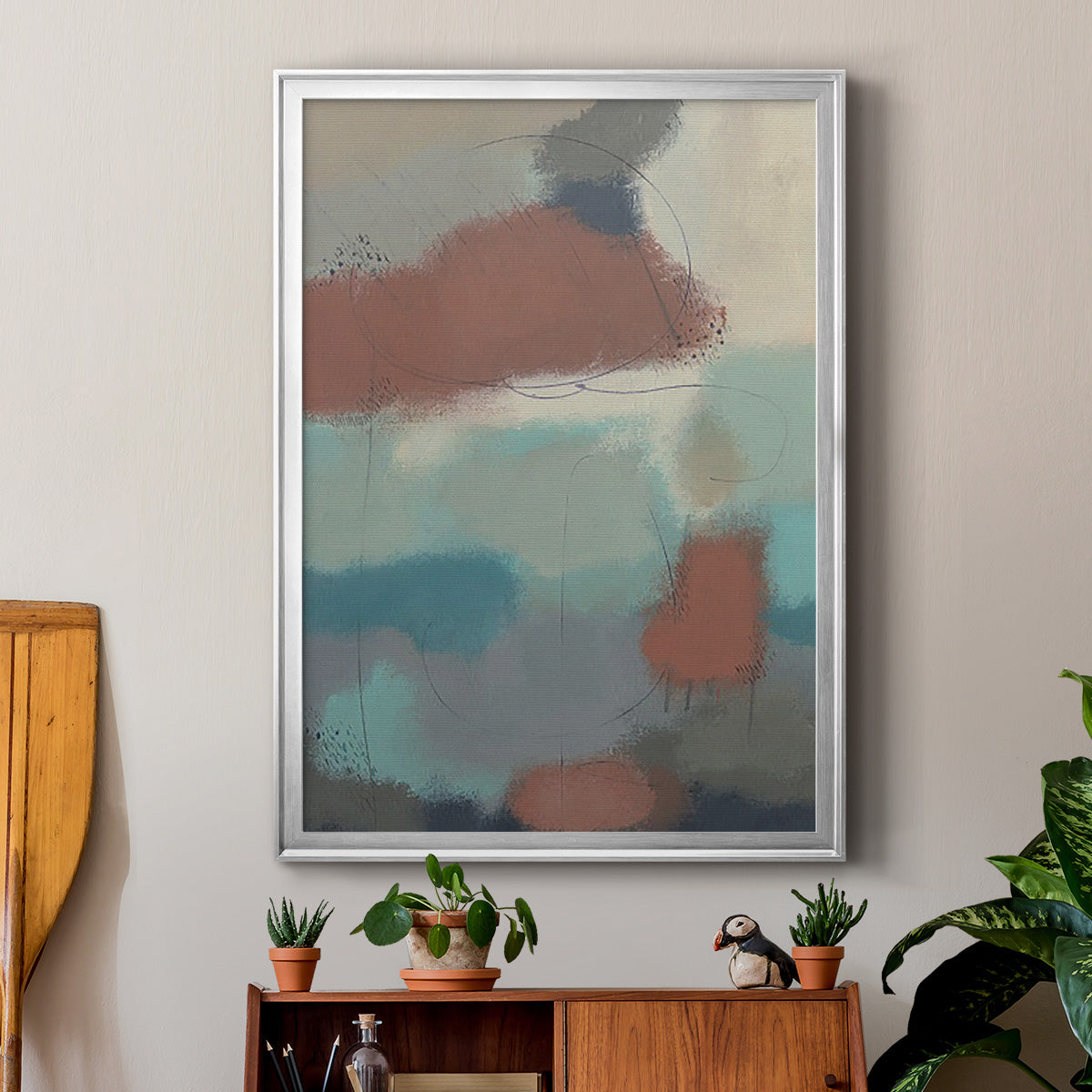 Floating By II - Modern Framed Canvas Print