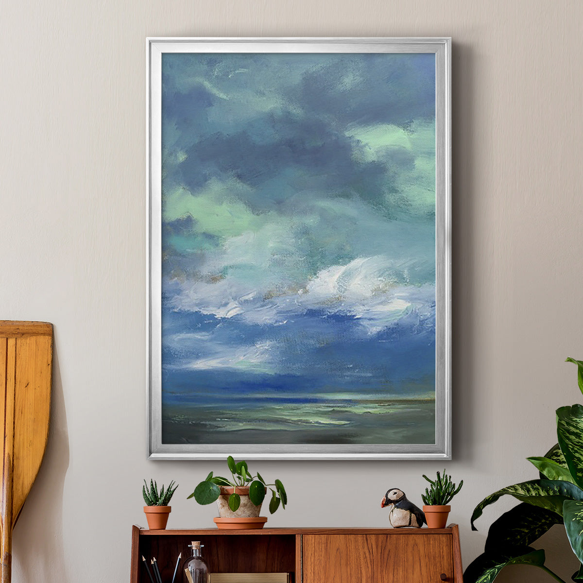 Island Morning - Modern Framed Canvas Print