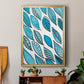 Patterned Leaf Shapes I - Modern Framed Canvas Print