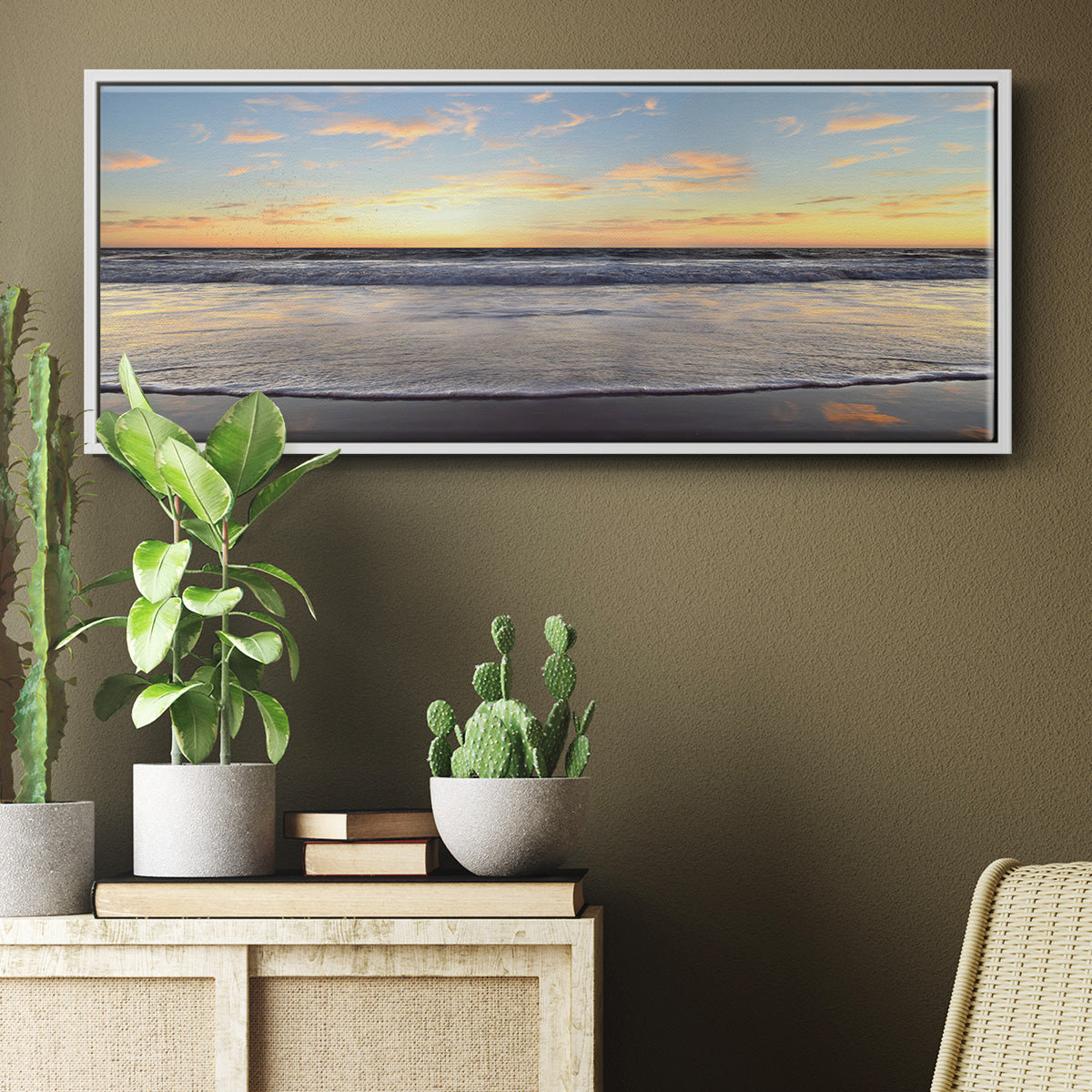 Evening on Venice Beach - Floater Framed Canvas Print