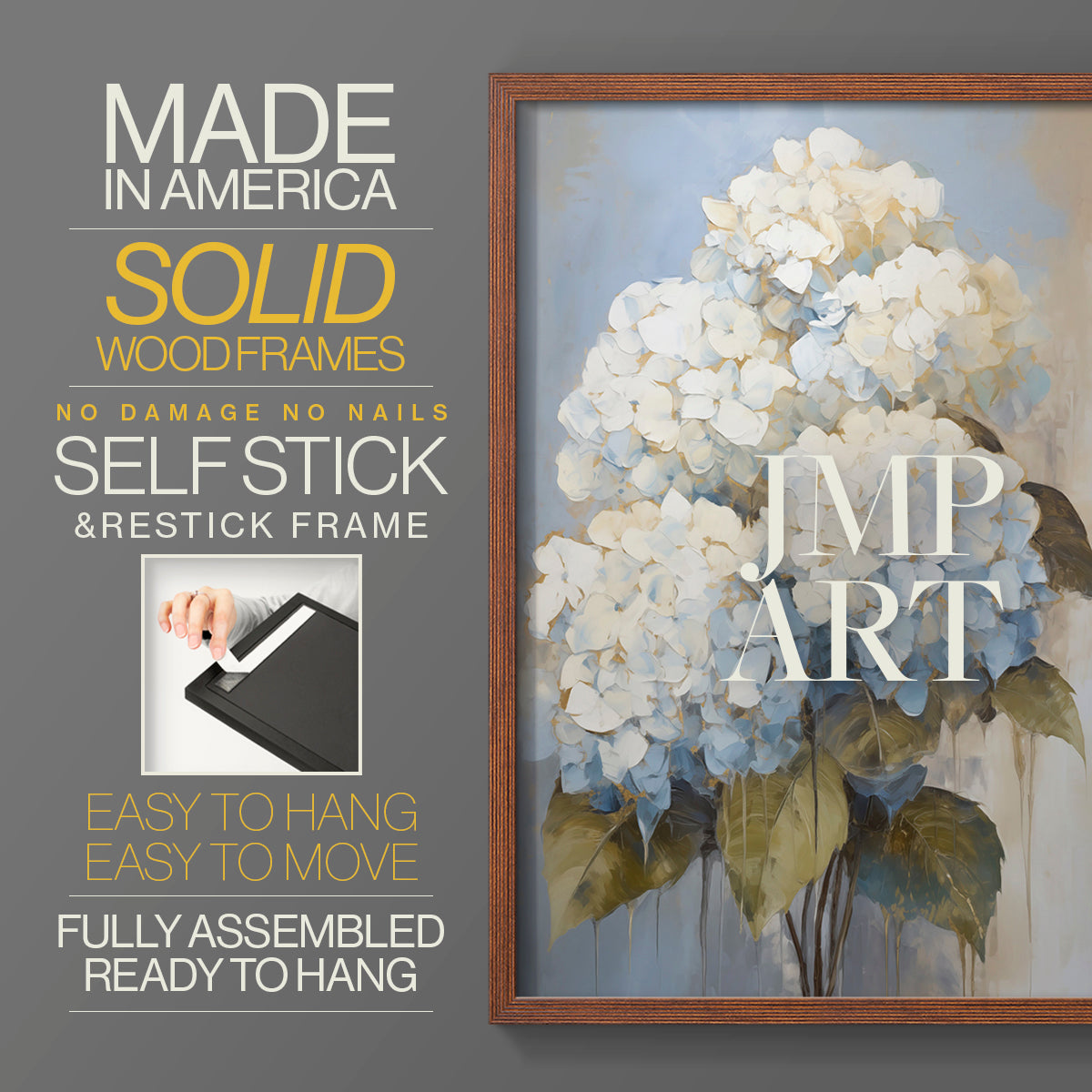 Floral Study Series XLIII - Restickable Framed Art Set
